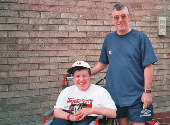 Chris with Albert Morgan - Kit Man at Man Utd