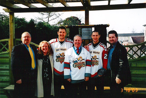 The Garden was opened in March 2003 by “Rocket” Rod Stevens of The Belfast Giants Hockey Team.